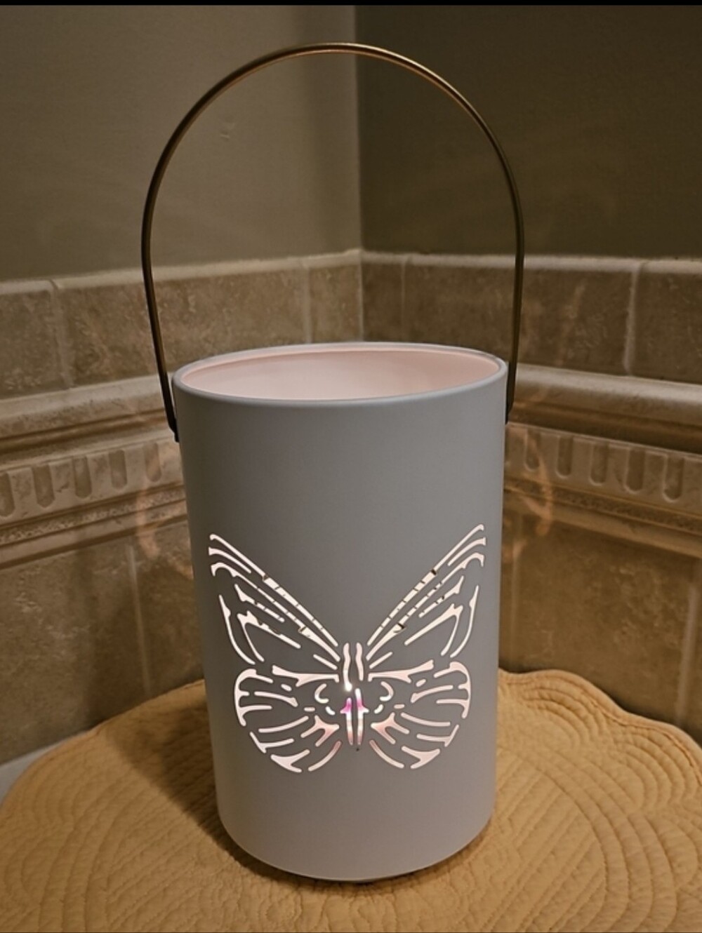 Dolly Parton Spring White Metal Lantern